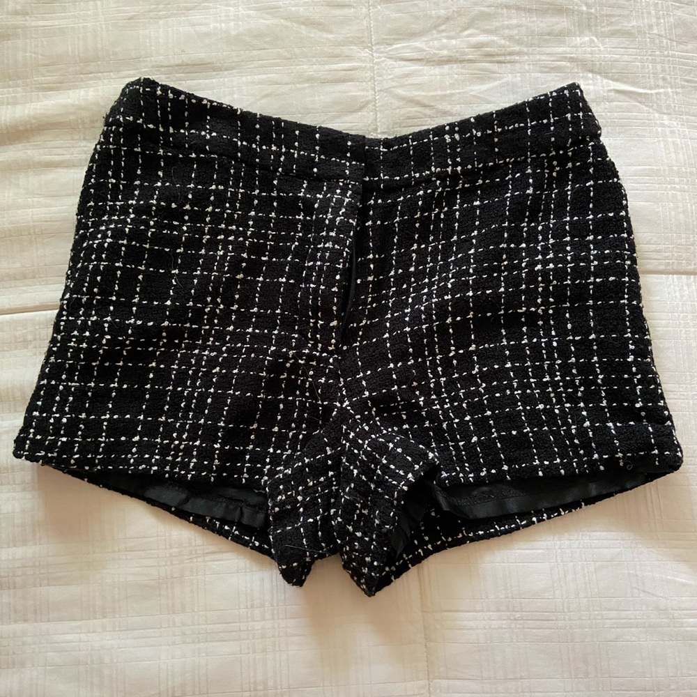 Knit Plaid Shorts
